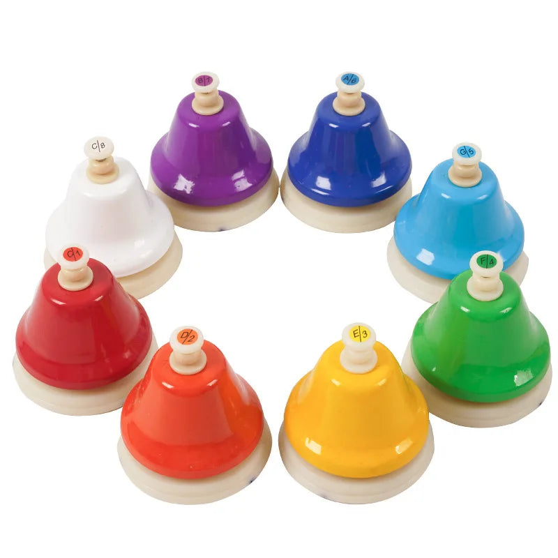 8-er Set Regenbogen Glöckchen