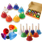 8-er Set Regenbogen Glöckchen