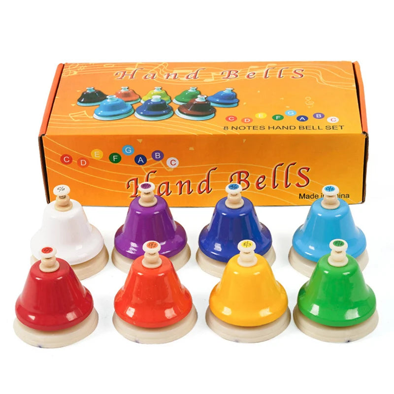 8-er Set Regenbogen Glöckchen