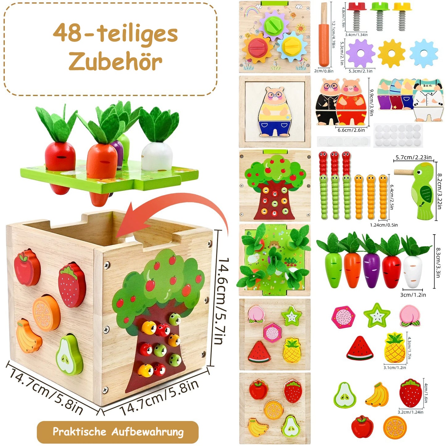5-in-1 Montessori-Aktivitätswürfel