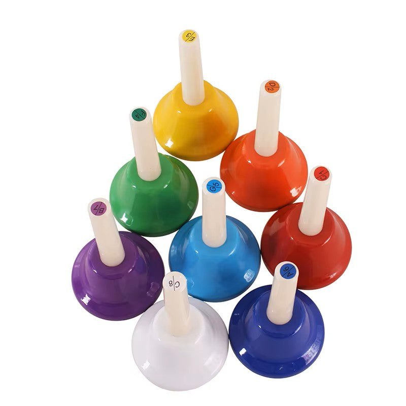8-er Set Regenbogen Glöckchen