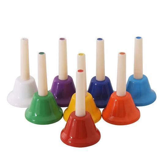 8-er Set Regenbogen Glöckchen