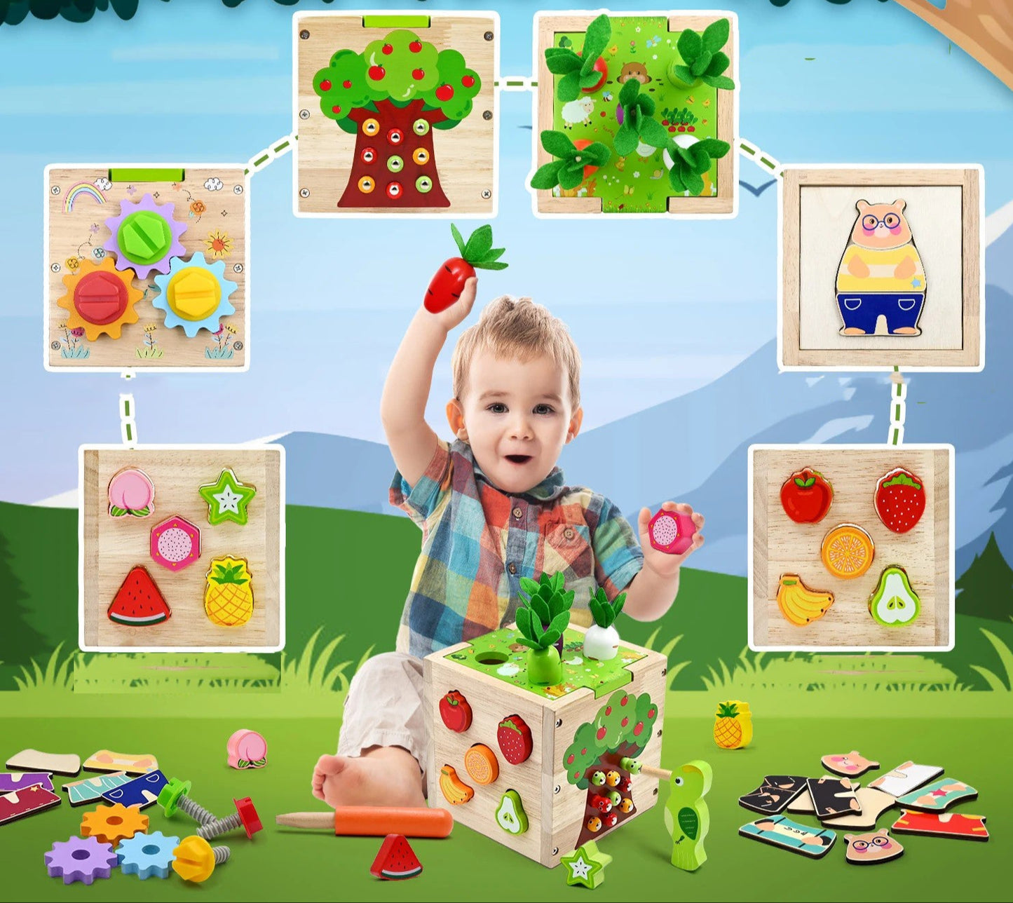 5-in-1 Montessori-Aktivitätswürfel
